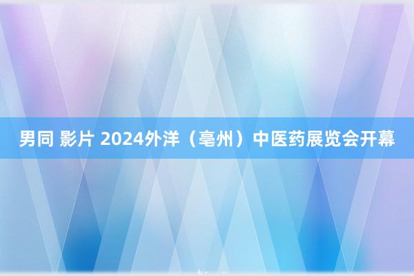 男同 影片 2024外洋（亳州）中医药展览会开幕