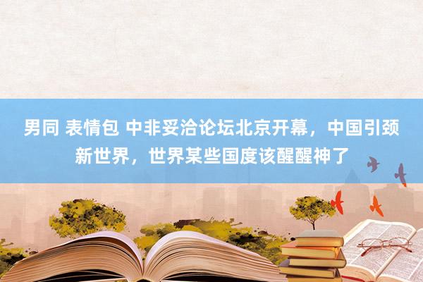 男同 表情包 中非妥洽论坛北京开幕，中国引颈新世界，世界某些国度该醒醒神了