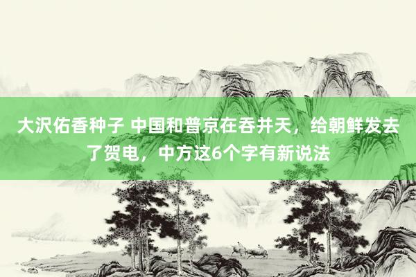 大沢佑香种子 中国和普京在吞并天，给朝鲜发去了贺电，中方这6个字有新说法