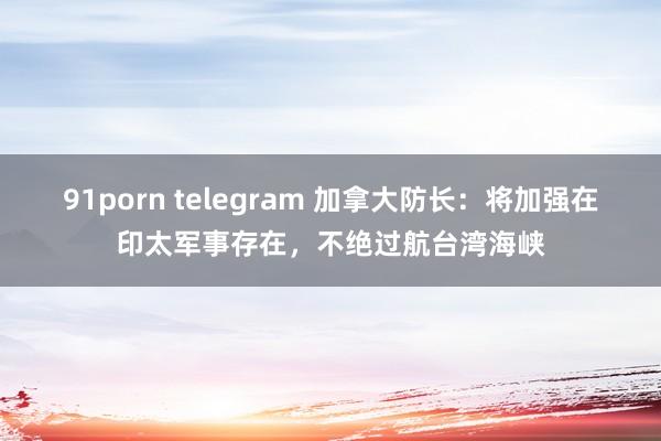 91porn telegram 加拿大防长：将加强在印太军事存在，不绝过航台湾海峡