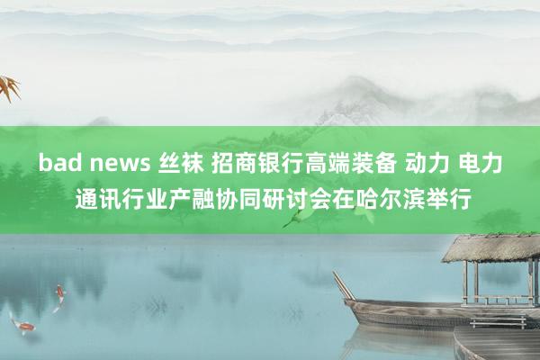 bad news 丝袜 招商银行高端装备 动力 电力 通讯行业产融协同研讨会在哈尔滨举行