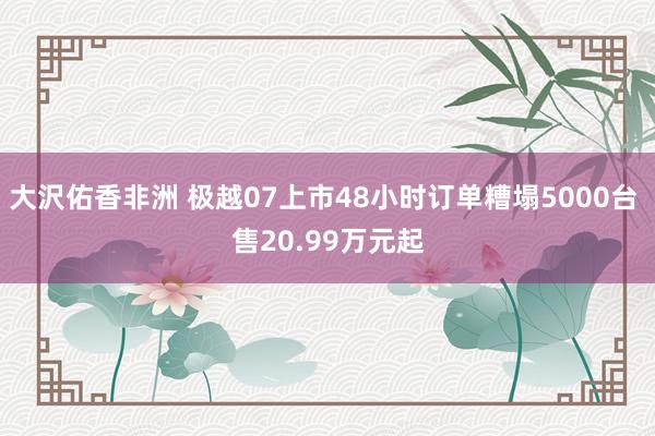 大沢佑香非洲 极越07上市48小时订单糟塌5000台 售20.99万元起