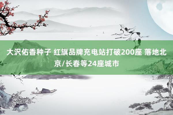 大沢佑香种子 红旗品牌充电站打破200座 落地北京/长春等24座城市