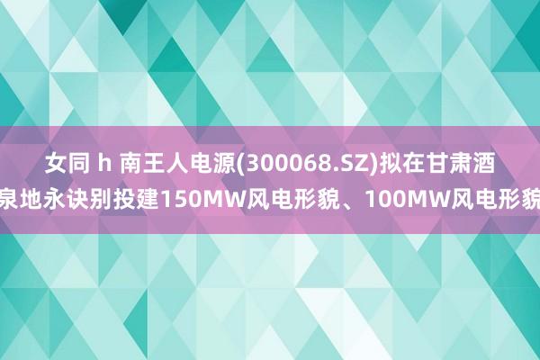 女同 h 南王人电源(300068.SZ)拟在甘肃酒泉地永诀别投建150MW风电形貌、100MW风电形貌