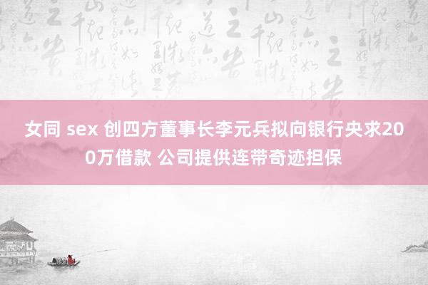 女同 sex 创四方董事长李元兵拟向银行央求200万借款 公司提供连带奇迹担保