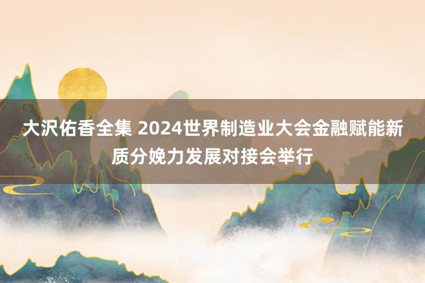 大沢佑香全集 2024世界制造业大会金融赋能新质分娩力发展对接会举行