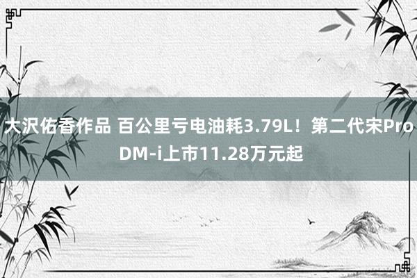 大沢佑香作品 百公里亏电油耗3.79L！第二代宋Pro DM-i上市11.28万元起