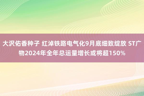 大沢佑香种子 红淖铁路电气化9月底细致绽放 ST广物2024年全年总运量增长或将超150%