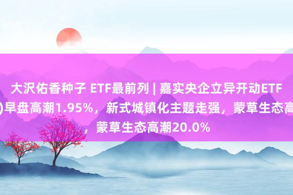 大沢佑香种子 ETF最前列 | 嘉实央企立异开动ETF(515680)早盘高潮1.95%，新式城镇化主题走强，蒙草生态高潮20.0%