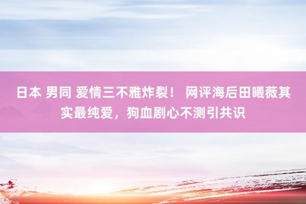 日本 男同 爱情三不雅炸裂！ 网评海后田曦薇其实最纯爱，狗血剧心不测引共识