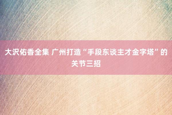 大沢佑香全集 广州打造“手段东谈主才金字塔”的关节三招