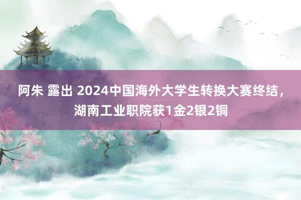 阿朱 露出 2024中国海外大学生转换大赛终结，湖南工业职院获1金2银2铜