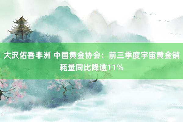 大沢佑香非洲 中国黄金协会：前三季度宇宙黄金销耗量同比降逾11%