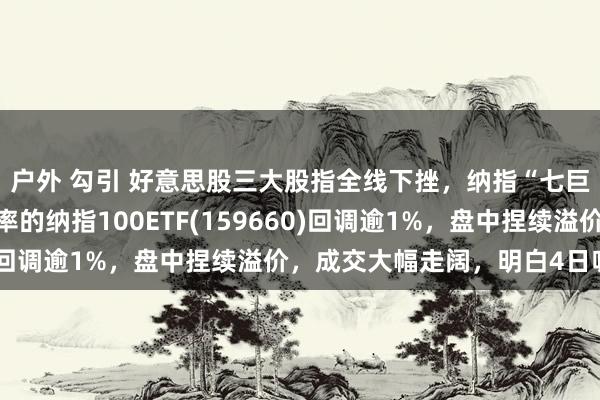 户外 勾引 好意思股三大股指全线下挫，纳指“七巨头”集体大跌，低费率的纳指100ETF(159660)回调逾1%，盘中捏续溢价，成交大幅走阔，明白4日吸金！