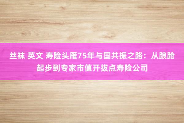 丝袜 英文 寿险头雁75年与国共振之路：从踉跄起步到专家市值开拔点寿险公司