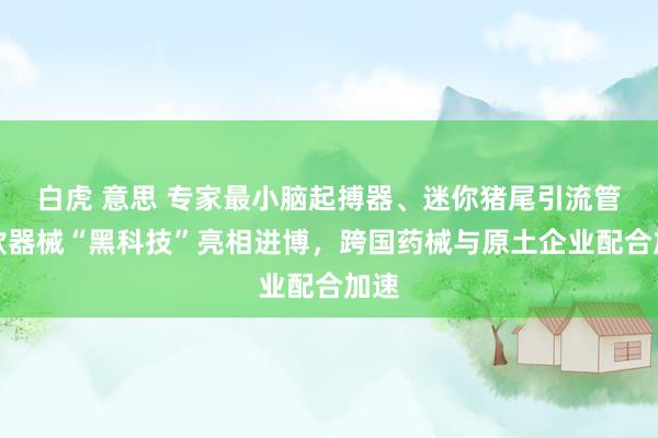 白虎 意思 专家最小脑起搏器、迷你猪尾引流管多款器械“黑科技”亮相进博，跨国药械与原土企业配合加速