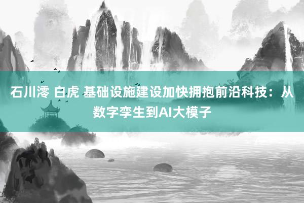 石川澪 白虎 基础设施建设加快拥抱前沿科技：从数字孪生到AI大模子