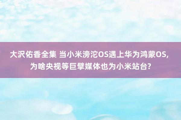 大沢佑香全集 当小米滂沱OS遇上华为鸿蒙OS， 为啥央视等巨擘媒体也为小米站台?