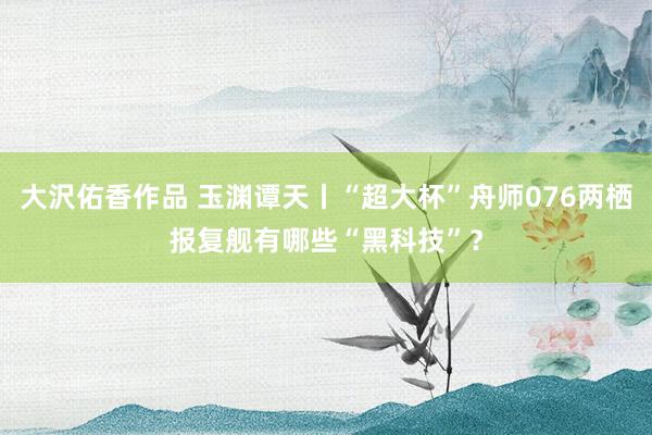 大沢佑香作品 玉渊谭天丨“超大杯”舟师076两栖报复舰有哪些“黑科技”？